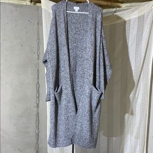 Long gray cardigan
